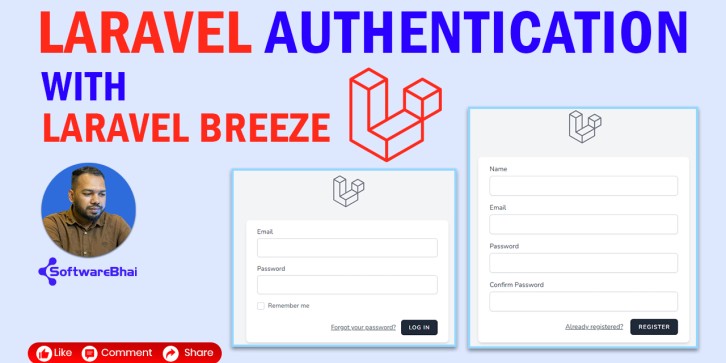 Laravel Breeze Authentication Full Guide | Fix Broken Login & Register Forms | SoftwareBhai Tech