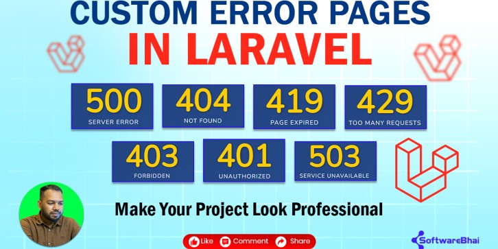 Laravel Custom Error Pages – GitHub Source Code | SoftwareBhai Tech