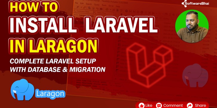 How to Install Laravel in Laragon using QuickApp | Complete Laravel Setup with Database & Migration | SoftwareBhai Tech