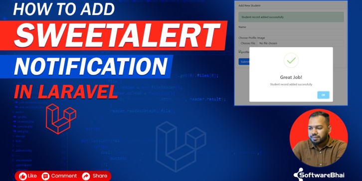 How to Add SweetAlert Notification in Laravel Existing Project Easily (Step-by-Step 2025)
