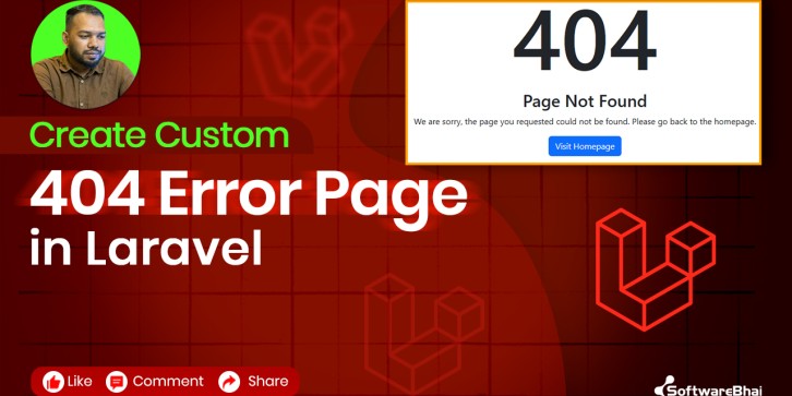 How to Create a Custom 404 Page in Laravel (Step-by-Step Tutorial) | Design Your 404 Not Found Page
