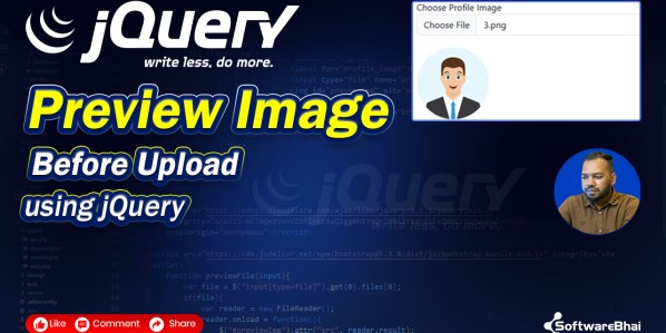 jQuery Image Preview Before Upload | Show Selected Image Instantly in Form | SoftwareBhai Tech