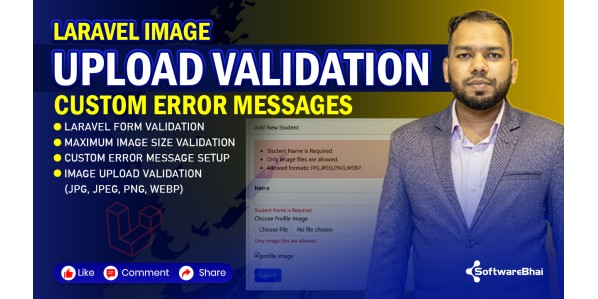 Laravel Form Validation Tutorial – Image & Name Validation with Custom Error Messages