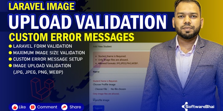 Laravel Form Validation Tutorial – Image & Name Validation with Custom Error Messages