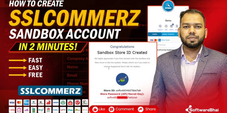 How to Create SSLCommerz Sandbox Account in 2 Minutes | Free for Web Developers & Software Engineers – 2025 Update