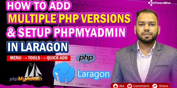 How to Add Multiple PHP Versions & Setup phpMyAdmin in Laragon Easily with Tools → Quick Add | SoftwareBhai