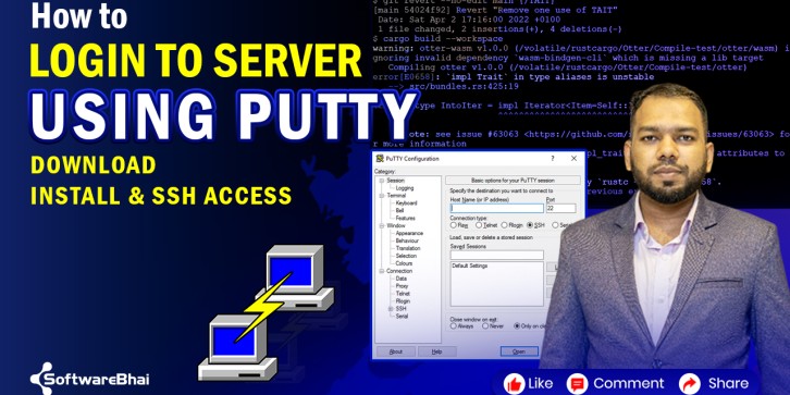 How to Login to Server Using PuTTY in Windows | Download, Install & SSH Access Step-by-Step (2025) | SoftwareBhai Tech